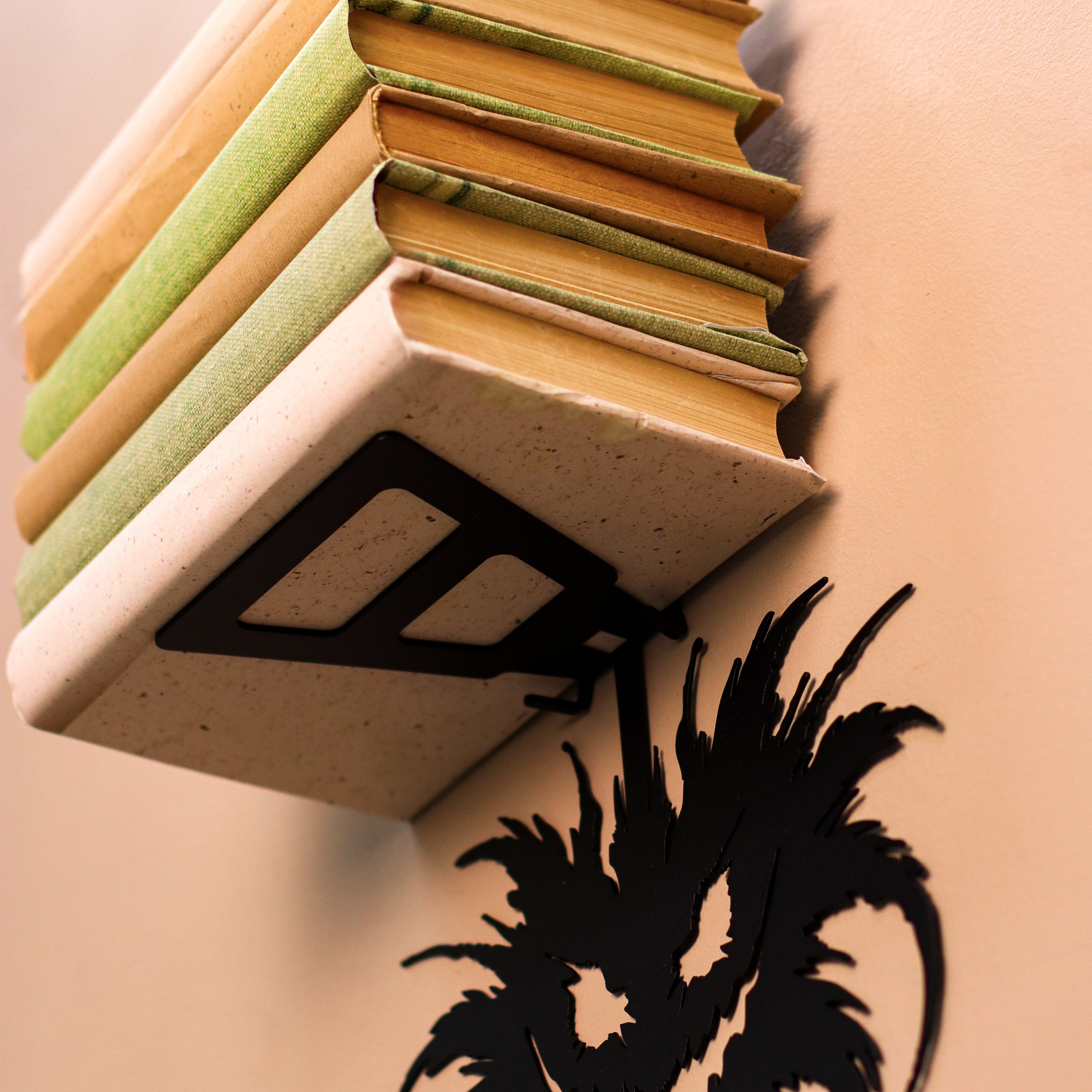 Gothic Monster Metal Wall Shelf, Black Steel Fantasy Wall Decor