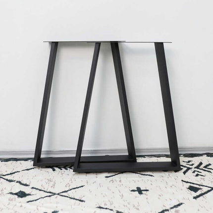 Angled Metal Table Legs Set Steel Base for Custom Tables - Metaloslav 