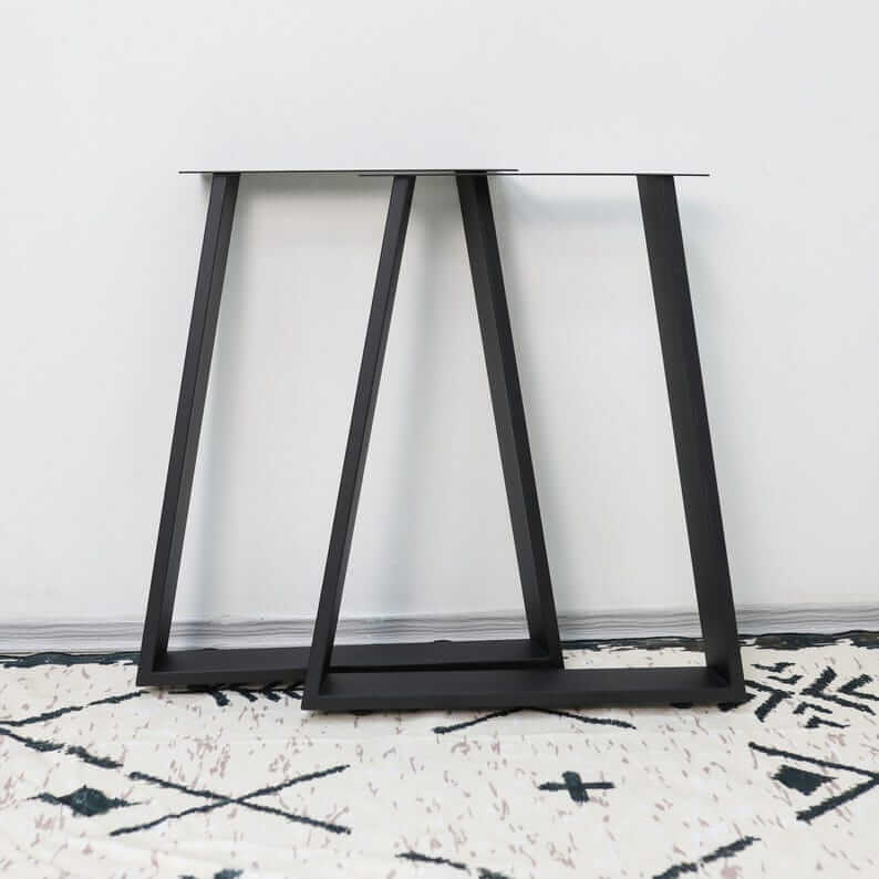 Angled Metal Table Legs Set Steel Base for Custom Tables - Metaloslav 