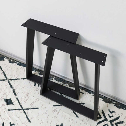 Angled Metal Table Legs Set Steel Base for Custom Tables - Metaloslav 