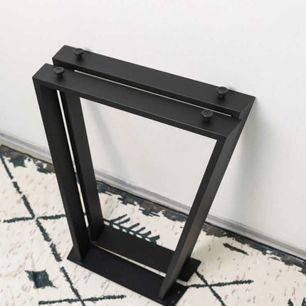 Angled Metal Table Legs Set Steel Base for Custom Tables - Metaloslav 