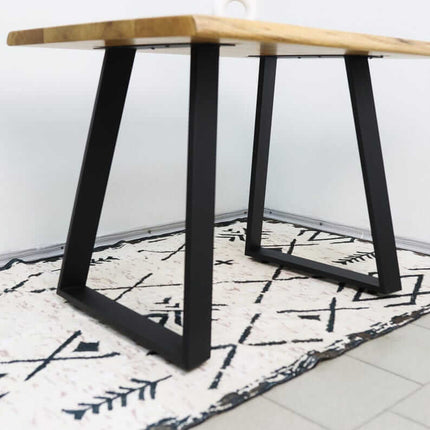 Angled Metal Table Legs Set Steel Base for Custom Tables - Metaloslav 