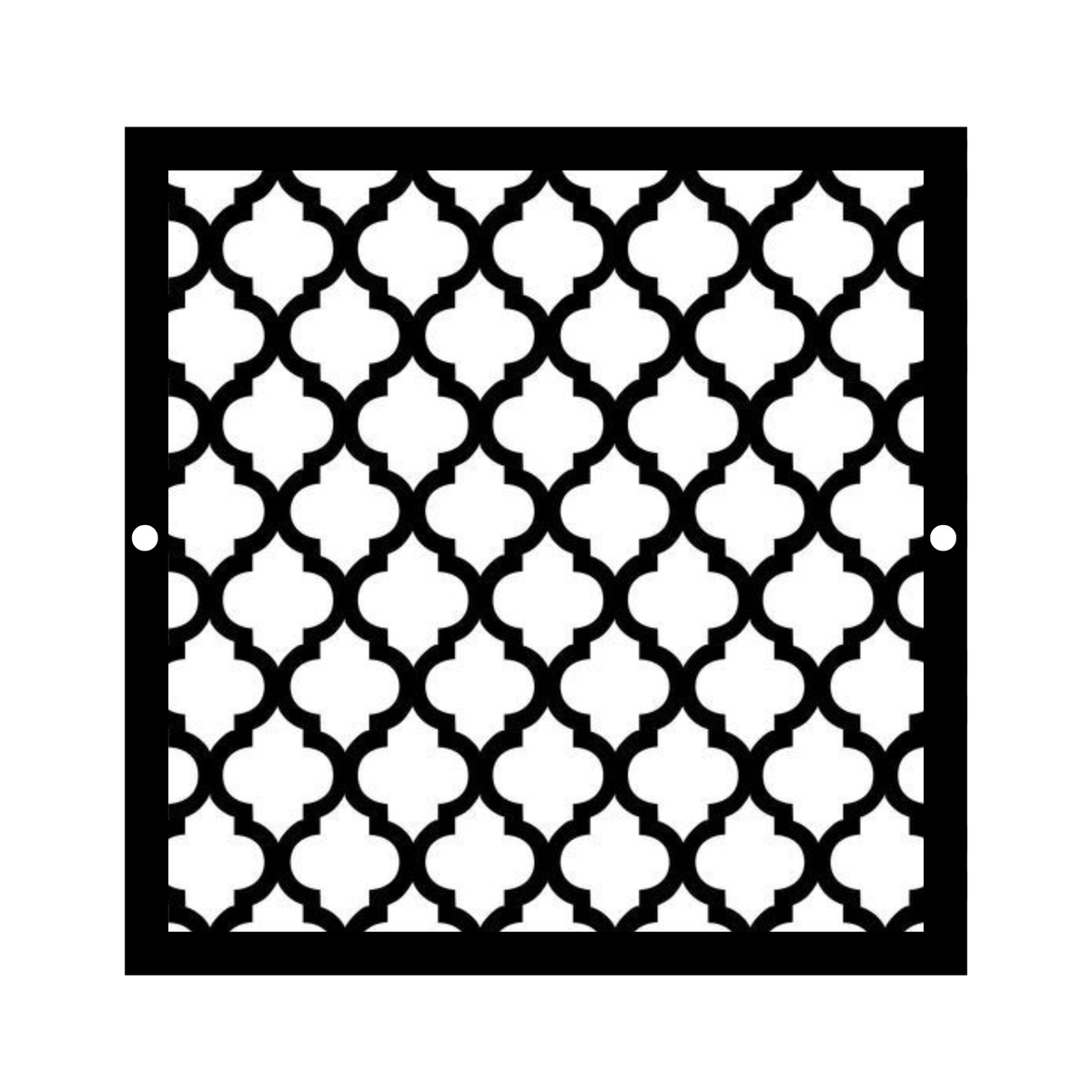 Large Victorian metal vent cover with decorative ornamental laser-cut grille pattern