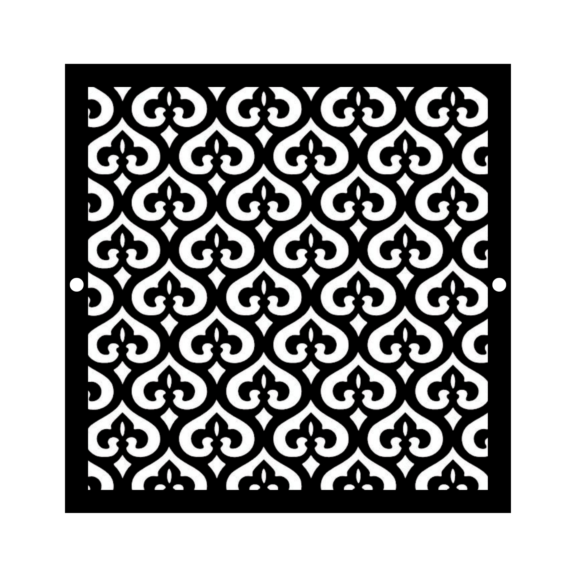 Decorative Metal Vent Cover, Custom Steel HVAC Grille With Ornamental Pattern