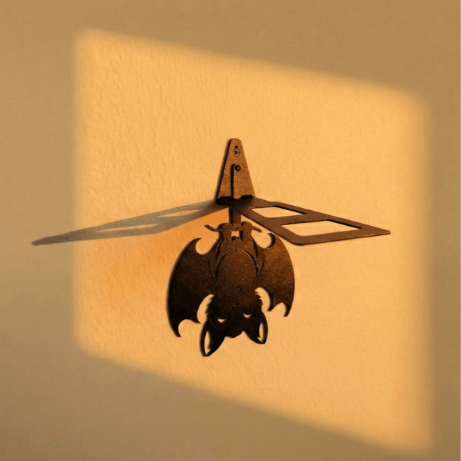 Metal Bat Wall Shelf Accent in Powder-Coated Steel - Metaloslav 