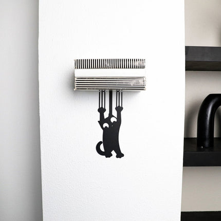 Hanging Cat Metal Invisible Bookshelf Wall Mounted Steel Shelf - Metaloslav 