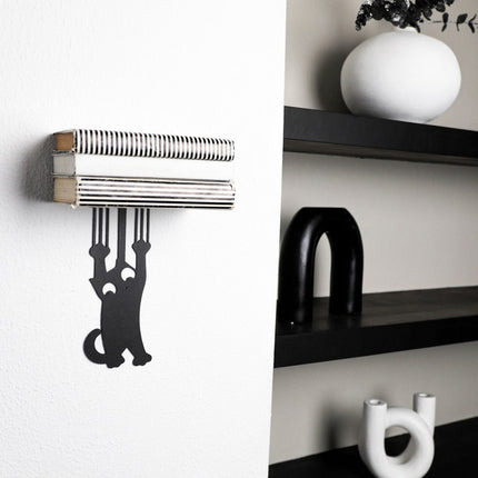 Hanging Cat Metal Invisible Bookshelf Wall Mounted Steel Shelf - Metaloslav 