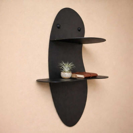 Bubble Metal Wall Shelf with Dual Floating Display Shelves - Metaloslav 
