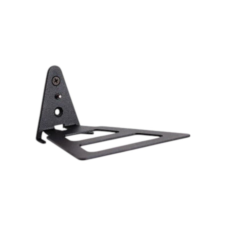 Minimal metal floating wall shelf with handmade steel construction and powder-coated finish