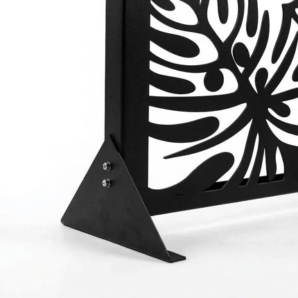 Tropical Leaf Metal Privacy Screen Panel Set Outdoor Divider - Metaloslav 
