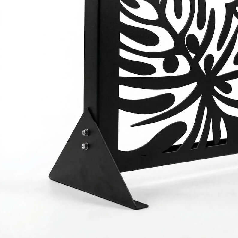 Tropical Leaf Metal Privacy Screen Panel Set Outdoor Divider - Metaloslav 