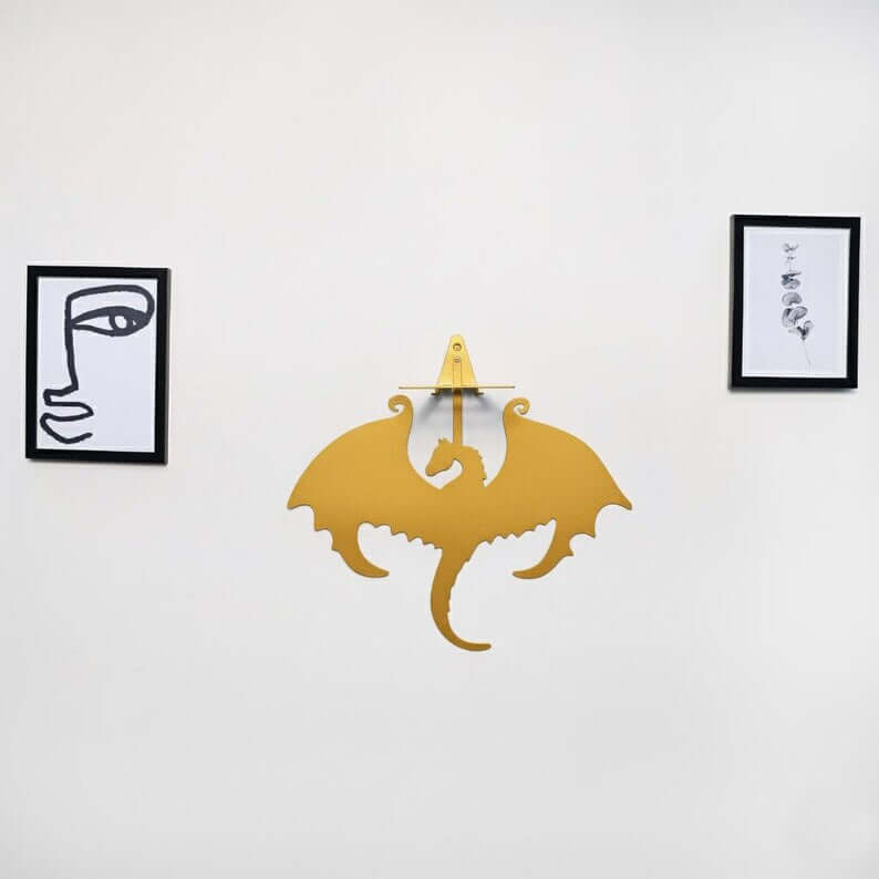 Dragon Invisible Bookshelf Wall Mount Steel Floating Book Holder - Metaloslav 
