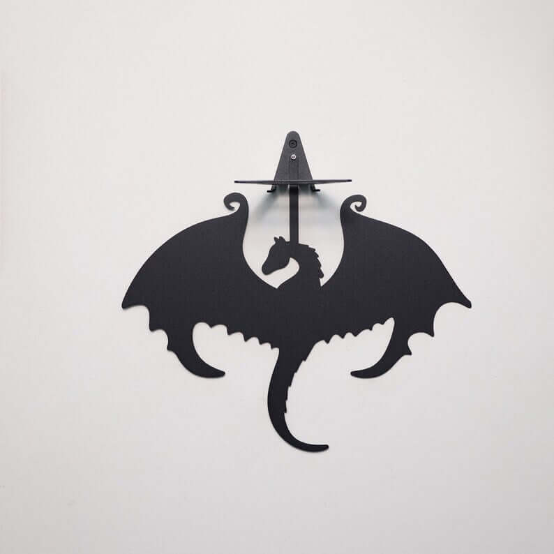 Dragon Invisible Bookshelf Wall Mount Steel Floating Book Holder - Metaloslav 