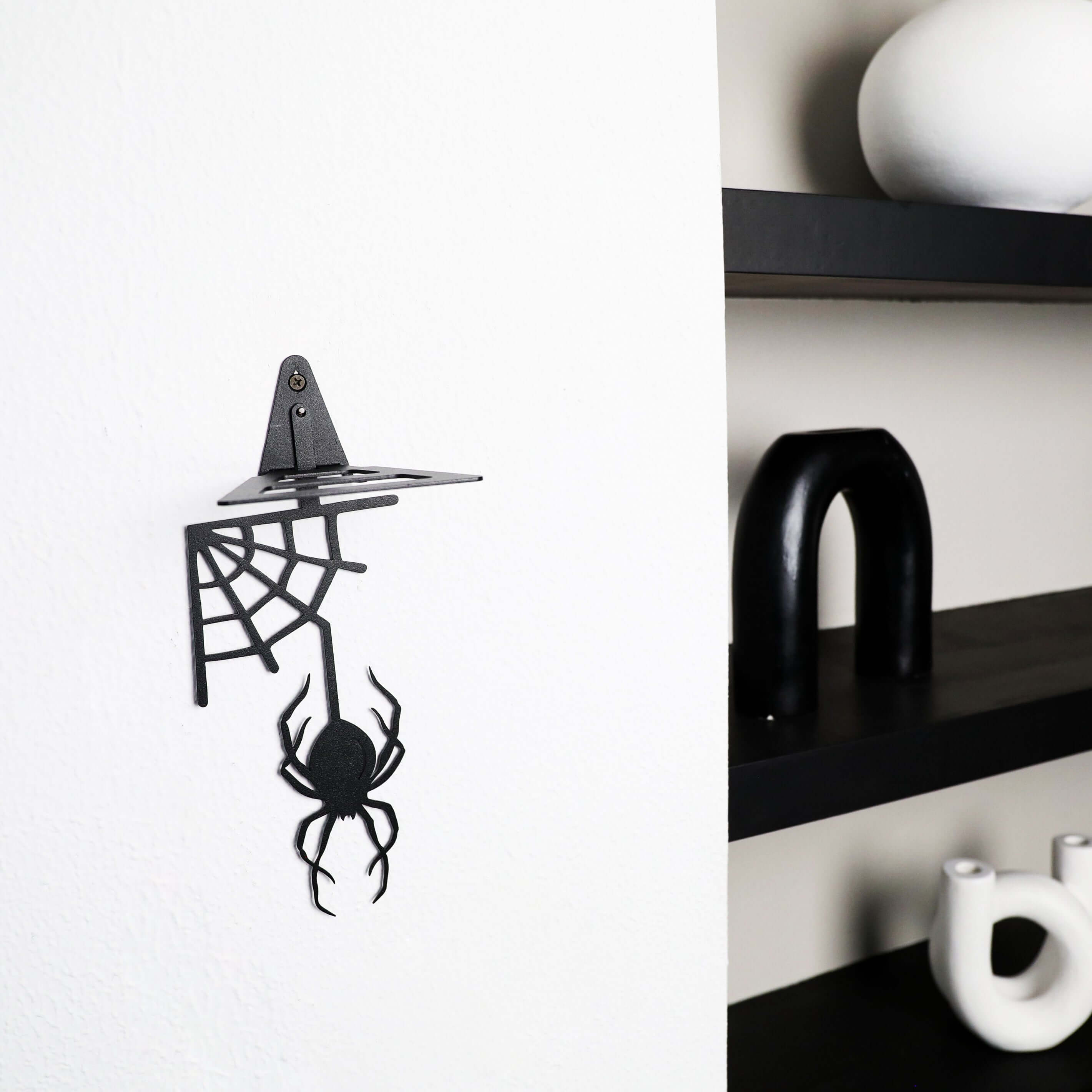 Spider Metal Wall Shelf with Floating Platform Book Display - Metaloslav 