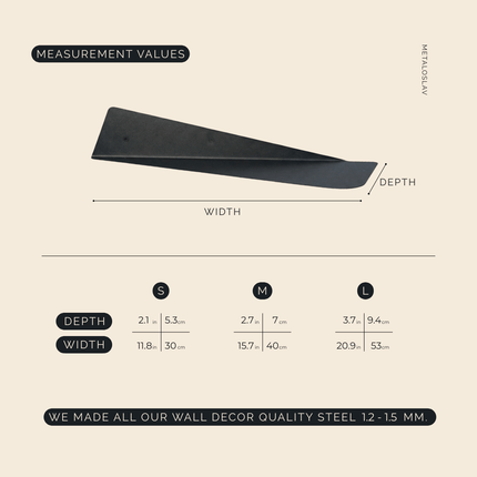 Angled Metal Floating Wall Shelf with Minimalist Steel Design - Metaloslav 