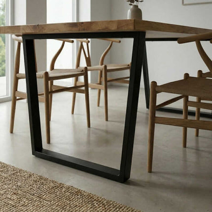 Trapezoid Metal Table Legs Set of 2 for Dining Table DIY - Metaloslav 