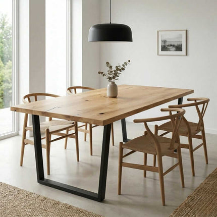 Trapezoid Metal Table Legs Set of 2 for Dining Table DIY - Metaloslav 
