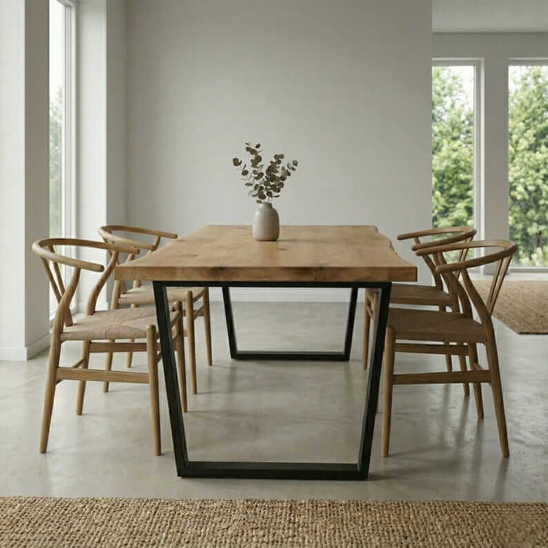 Trapezoid Metal Table Legs Set of 2 for Dining Table DIY - Metaloslav 