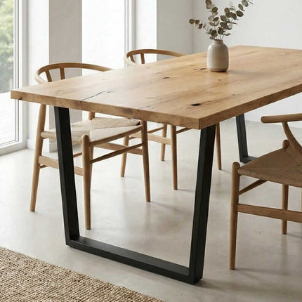 Trapezoid Metal Table Legs Set of 2 for Dining Table DIY - Metaloslav 