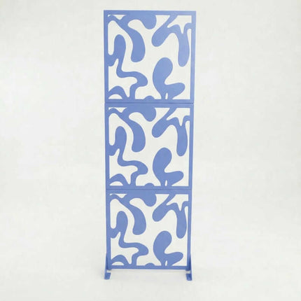 Abstract Organic Pattern Metal Privacy Screen Panel Set Divider - Metaloslav 