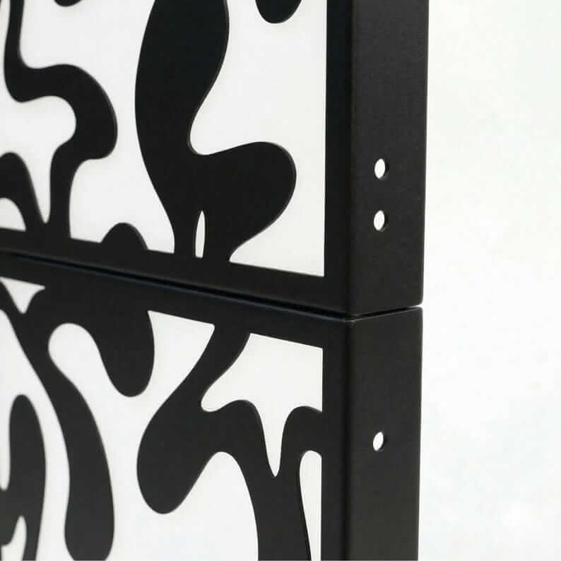 Abstract Organic Pattern Metal Privacy Screen Panel Set Divider - Metaloslav 
