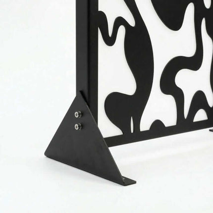 Abstract Organic Pattern Metal Privacy Screen Panel Set Divider - Metaloslav 