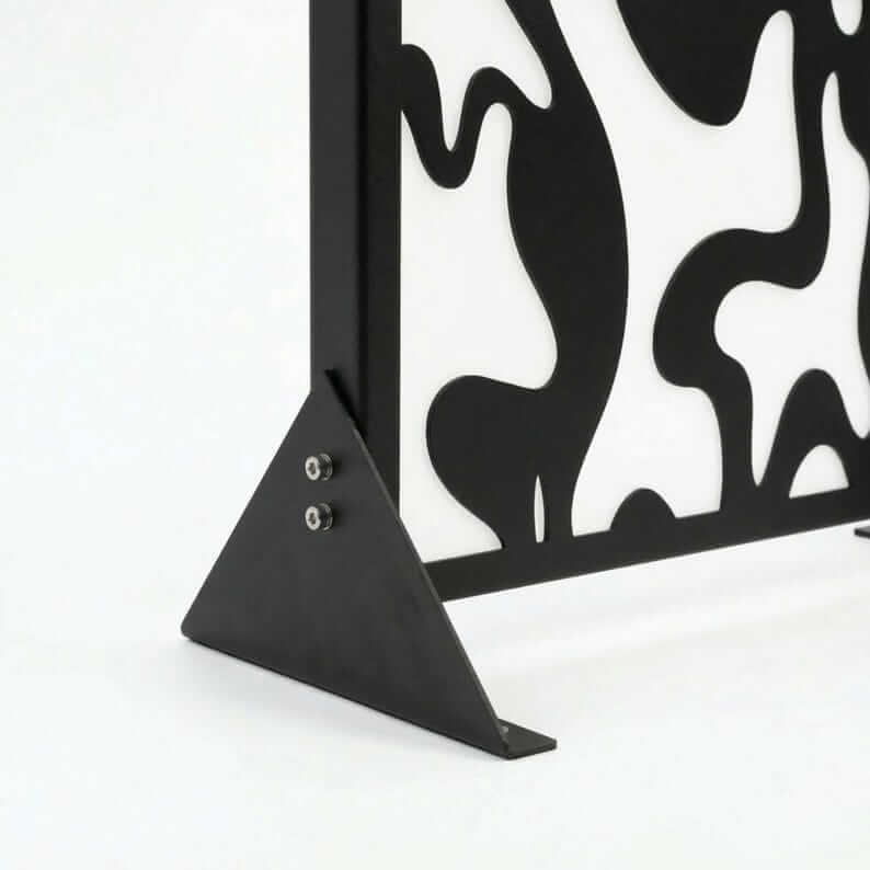 Abstract Organic Pattern Metal Privacy Screen Panel Set Divider - Metaloslav 