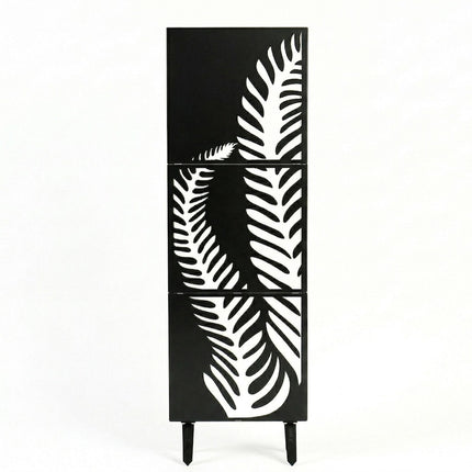 Botanical Leaf Metal Privacy Screen Panel Set Outdoor Divider
