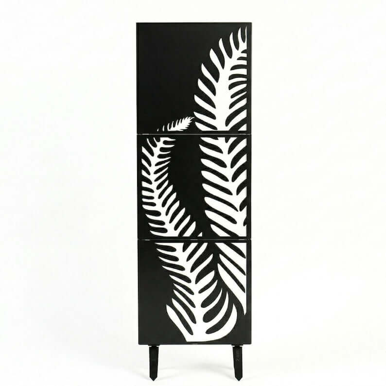 Botanical Leaf Metal Privacy Screen Panel Set Outdoor Divider - Metaloslav 