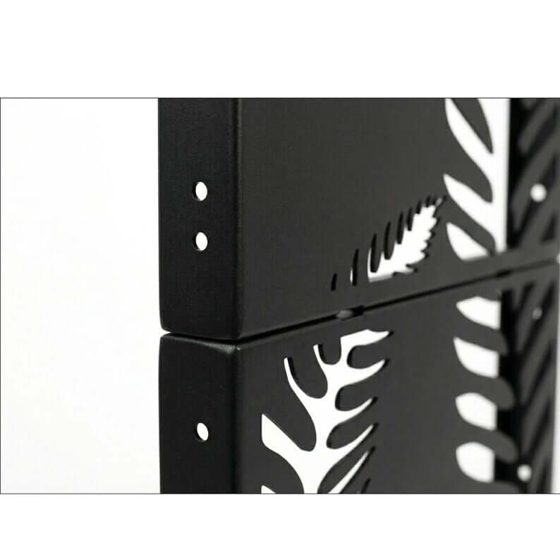 Botanical Leaf Metal Privacy Screen Panel Set Outdoor Divider - Metaloslav 