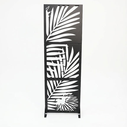 Botanical Metal Privacy Screen Panel Set with Laser Cut Pattern - Metaloslav 