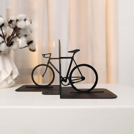 Metal Bookends – Bicycle Steel Book Holder for Shelves & Office Decor