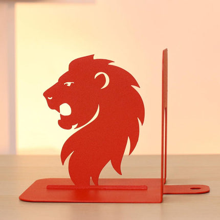 Wizard Hat and Lion Metal Bookends Set for Book Display - Metaloslav 