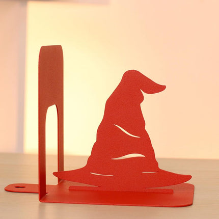 Wizard Hat and Lion Metal Bookends Set for Book Display - Metaloslav 