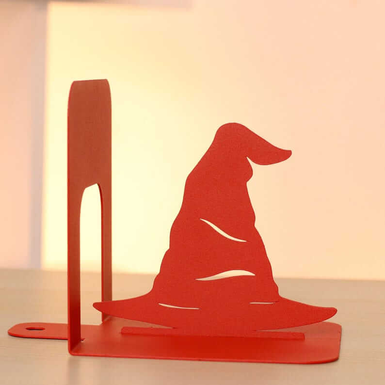 Wizard Hat and Lion Metal Bookends Set for Book Display - Metaloslav 