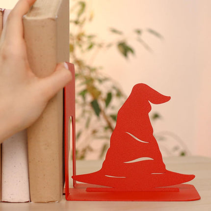 Wizard Hat and Lion Metal Bookends Set for Book Display - Metaloslav 