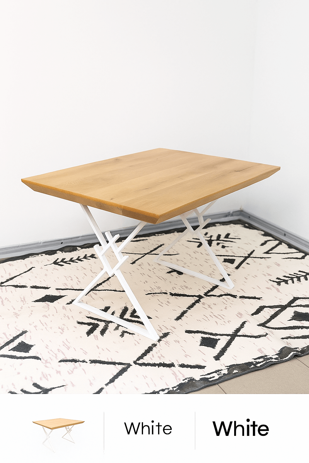 Metal Table Legs – Geometric X Steel Base for Coffee & Dining Tables