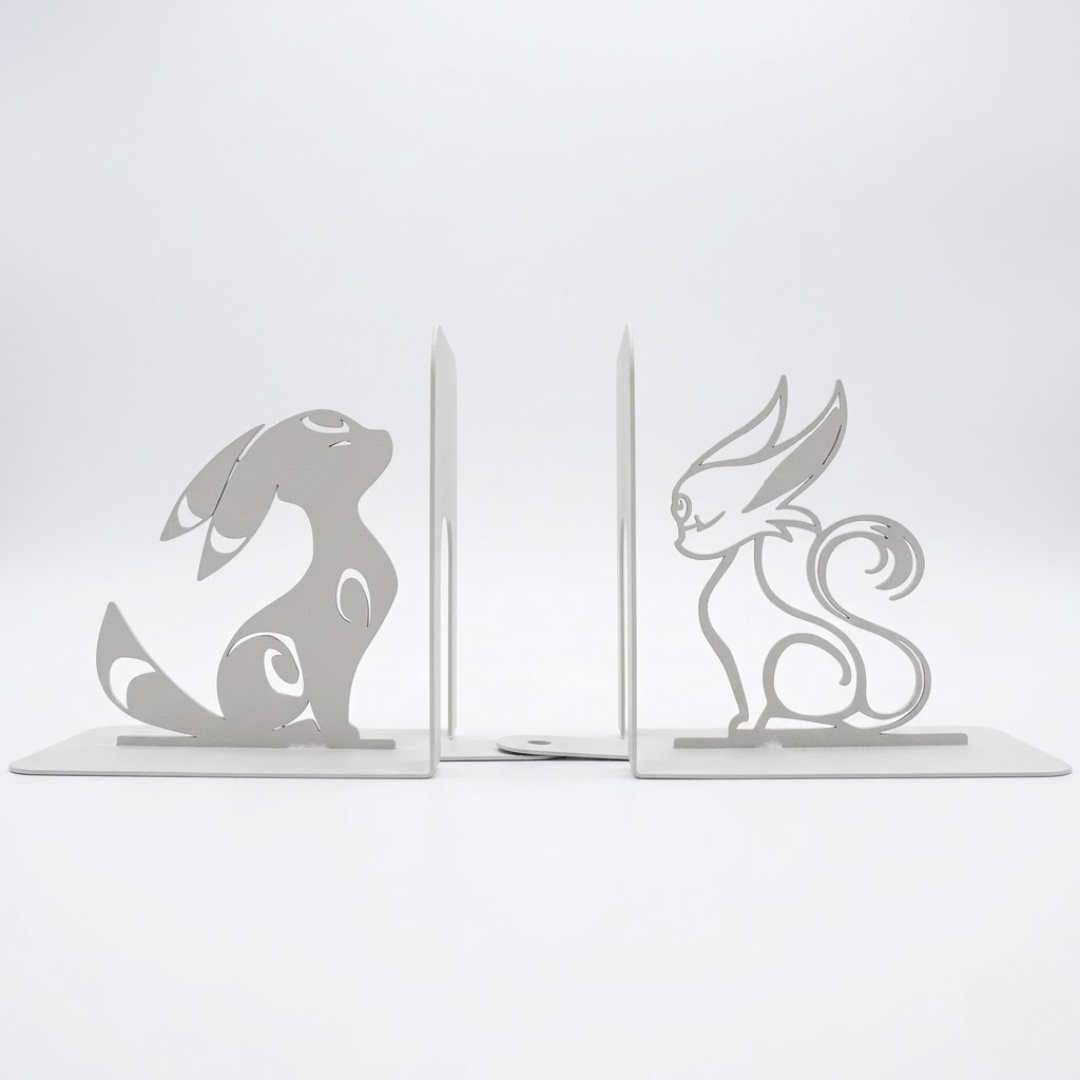 Fantasy Creature Metal Bookends with Minimalist Silhouette - Metaloslav 