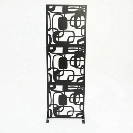 Abstract Pattern Metal Privacy Screen Panel Set Outdoor Divider - Metaloslav 