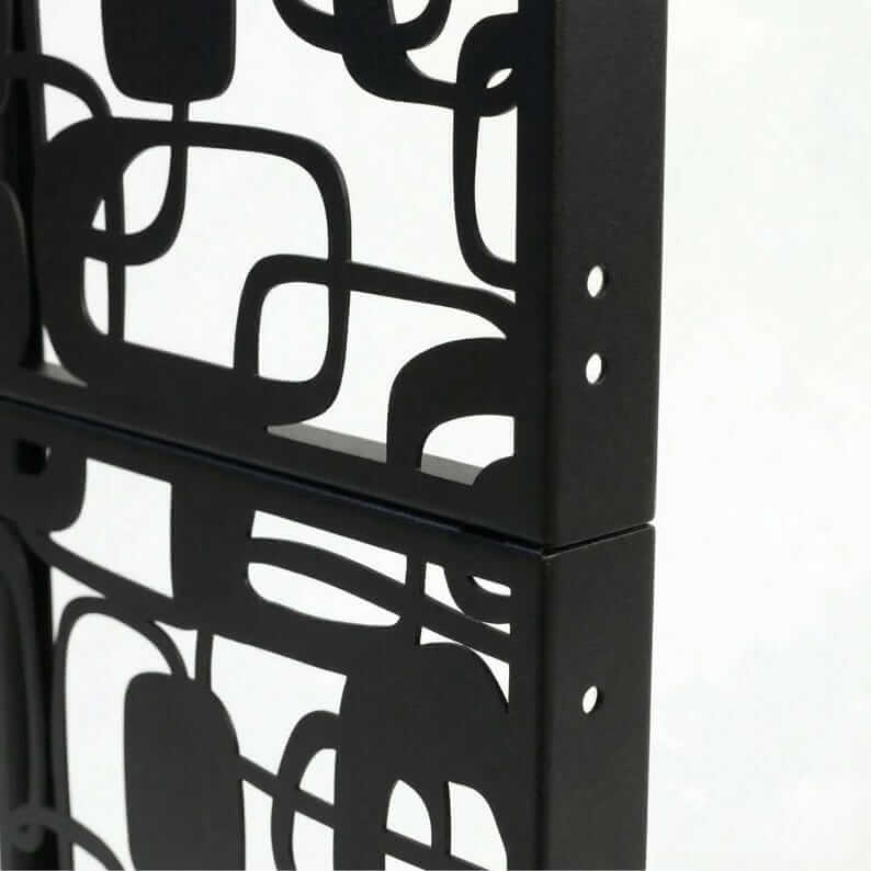 Abstract Pattern Metal Privacy Screen Panel Set Outdoor Divider - Metaloslav 