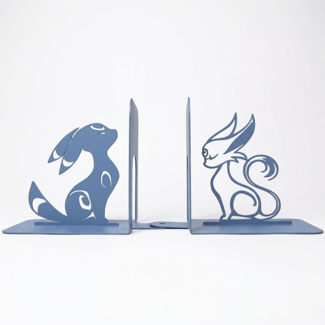 Fantasy Creature Metal Bookends with Minimalist Silhouette - Metaloslav 
