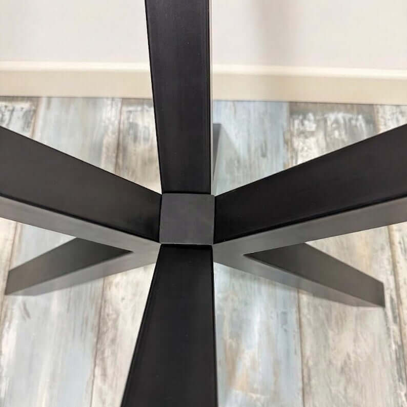 X-Shaped Metal Table Base for Round Dining Tables - Metaloslav 