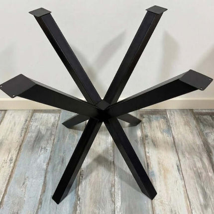 X-Shaped Metal Table Base for Round Dining Tables - Metaloslav 
