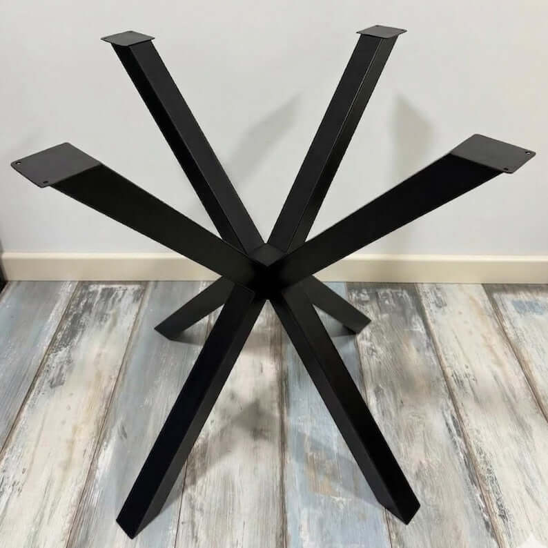 X-Shaped Metal Table Base for Round Dining Tables - Metaloslav 