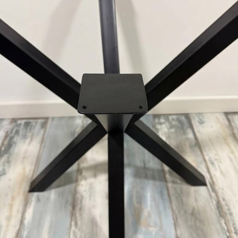 X-Shaped Metal Table Base for Round Dining Tables - Metaloslav 