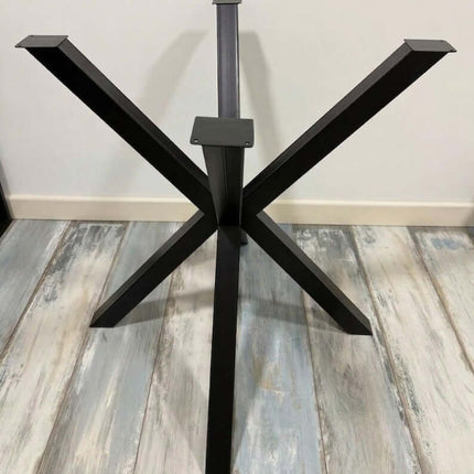 X-Shaped Metal Table Base for Round Dining Tables - Metaloslav 