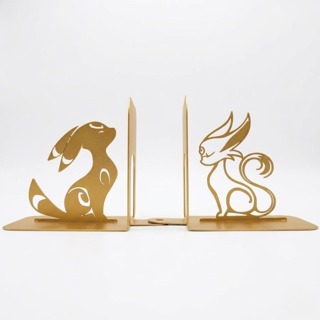 Fantasy Creature Metal Bookends with Minimalist Silhouette - Metaloslav 