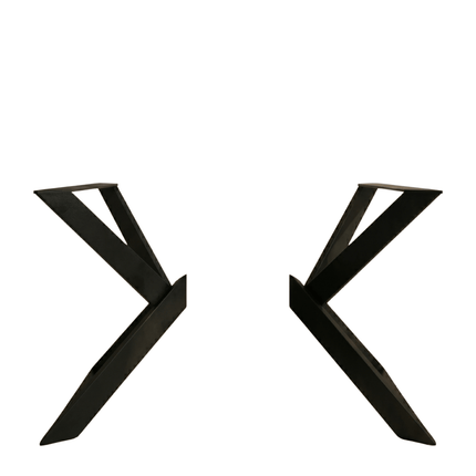 X Frame Metal Table Legs Set Steel Base for Custom Tables - Metaloslav 