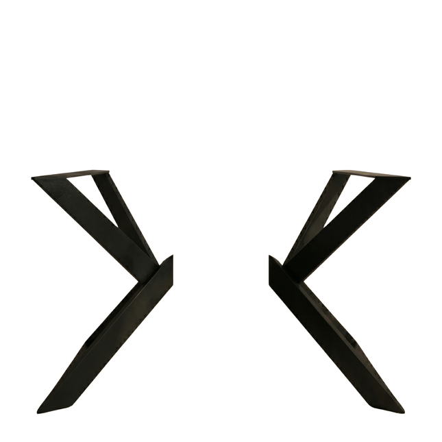 X Frame Metal Table Legs Set Steel Base for Custom Tables - Metaloslav 