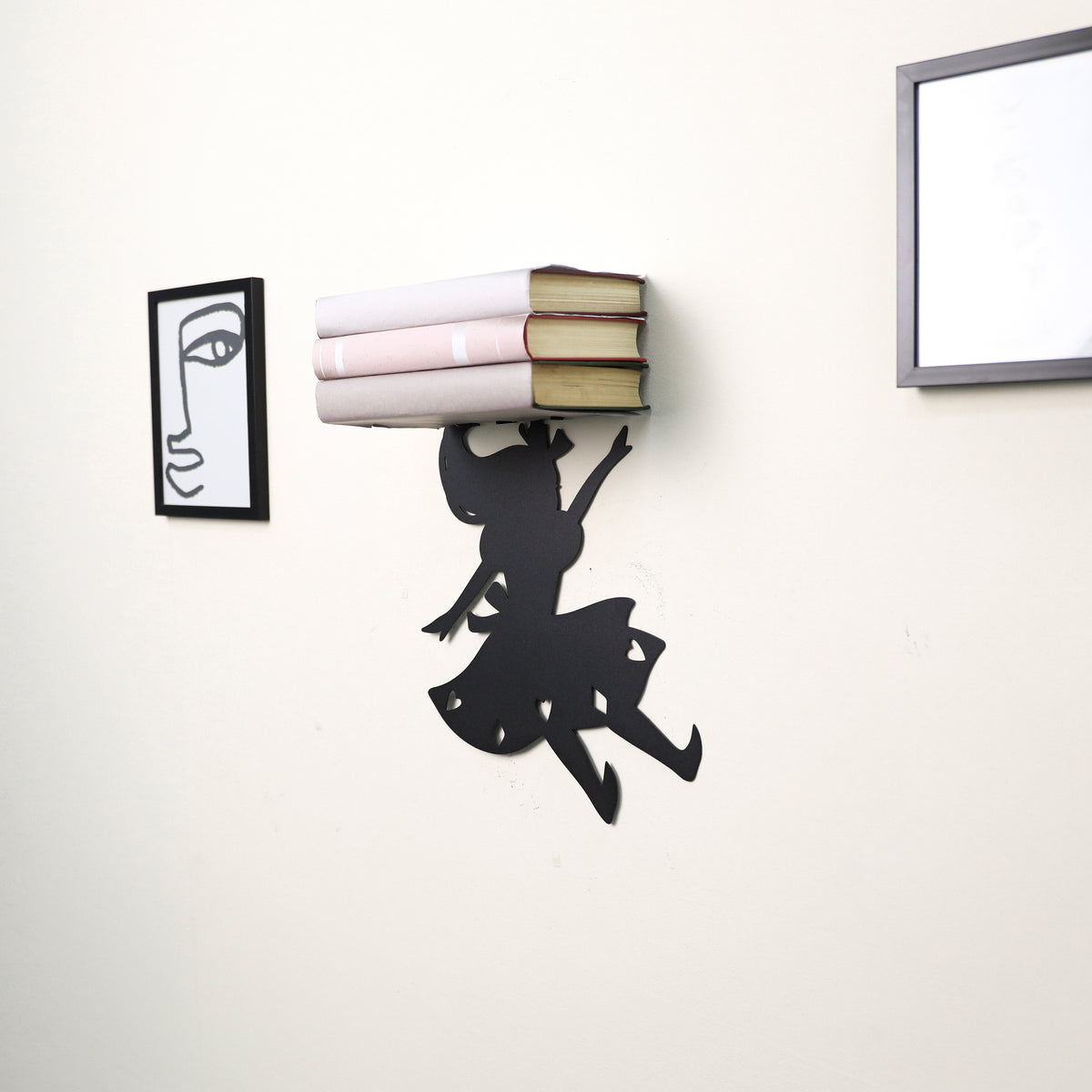 Alice in Wonderland Metal Wall Shelf, Handmade Steel Fantasy Decor